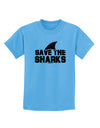 Save The Sharks - Fin Childrens T-Shirt-Childrens T-Shirt-TooLoud-Aquatic-Blue-X-Small-Davson Sales