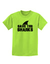 Save The Sharks - Fin Childrens T-Shirt-Childrens T-Shirt-TooLoud-Lime-Green-X-Small-Davson Sales