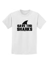 Save The Sharks - Fin Childrens T-Shirt-Childrens T-Shirt-TooLoud-White-X-Small-Davson Sales