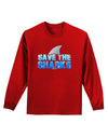 Save The Sharks - Fin Color Adult Long Sleeve Dark T-Shirt by TooLoud-TooLoud-Red-Small-Davson Sales