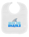 Save The Sharks - Fin Color Baby Bib by TooLoud