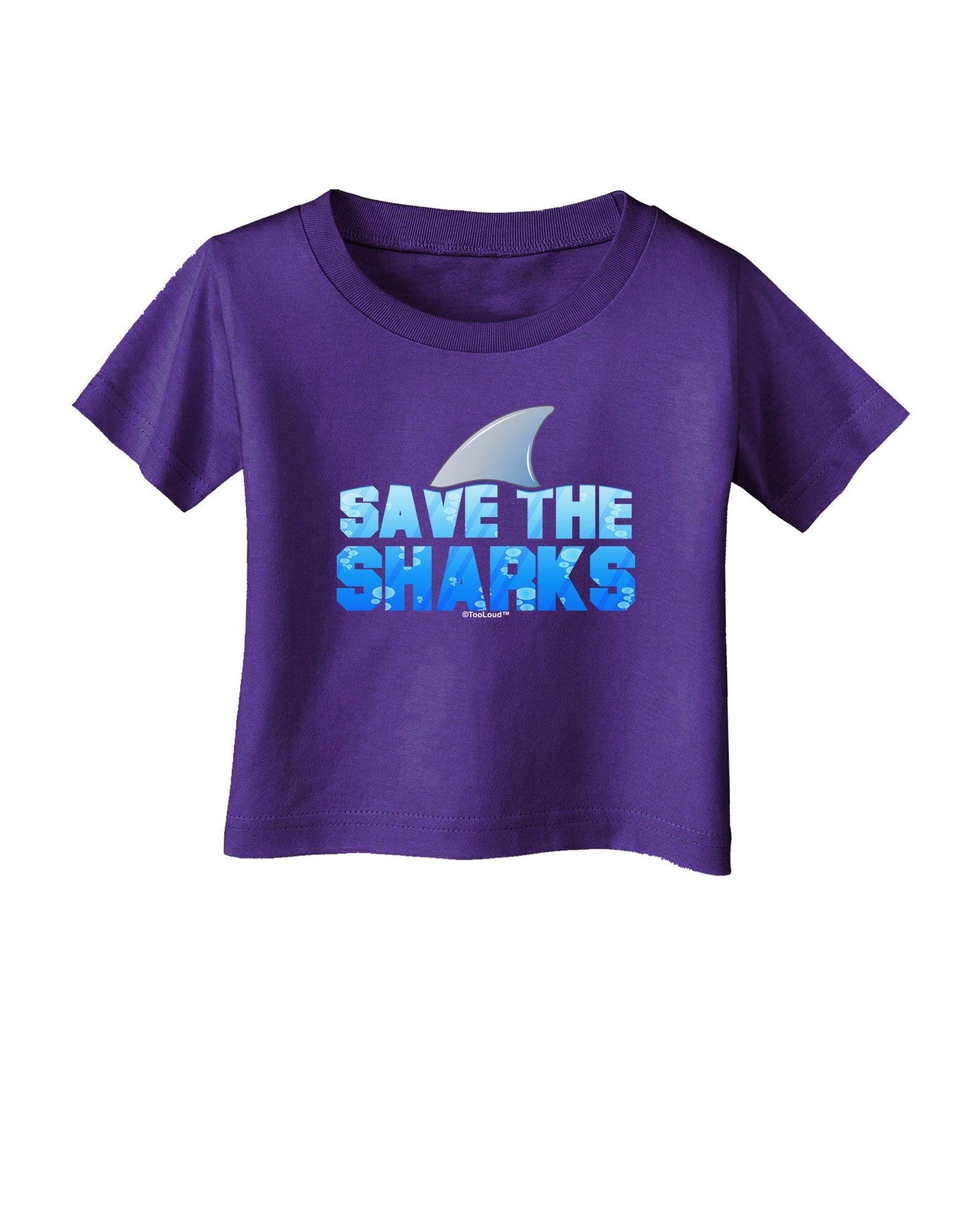 Save The Sharks - Fin Color Infant T-Shirt Dark by TooLoud-Infant T-Shirt-TooLoud-Purple-06-Months-Davson Sales