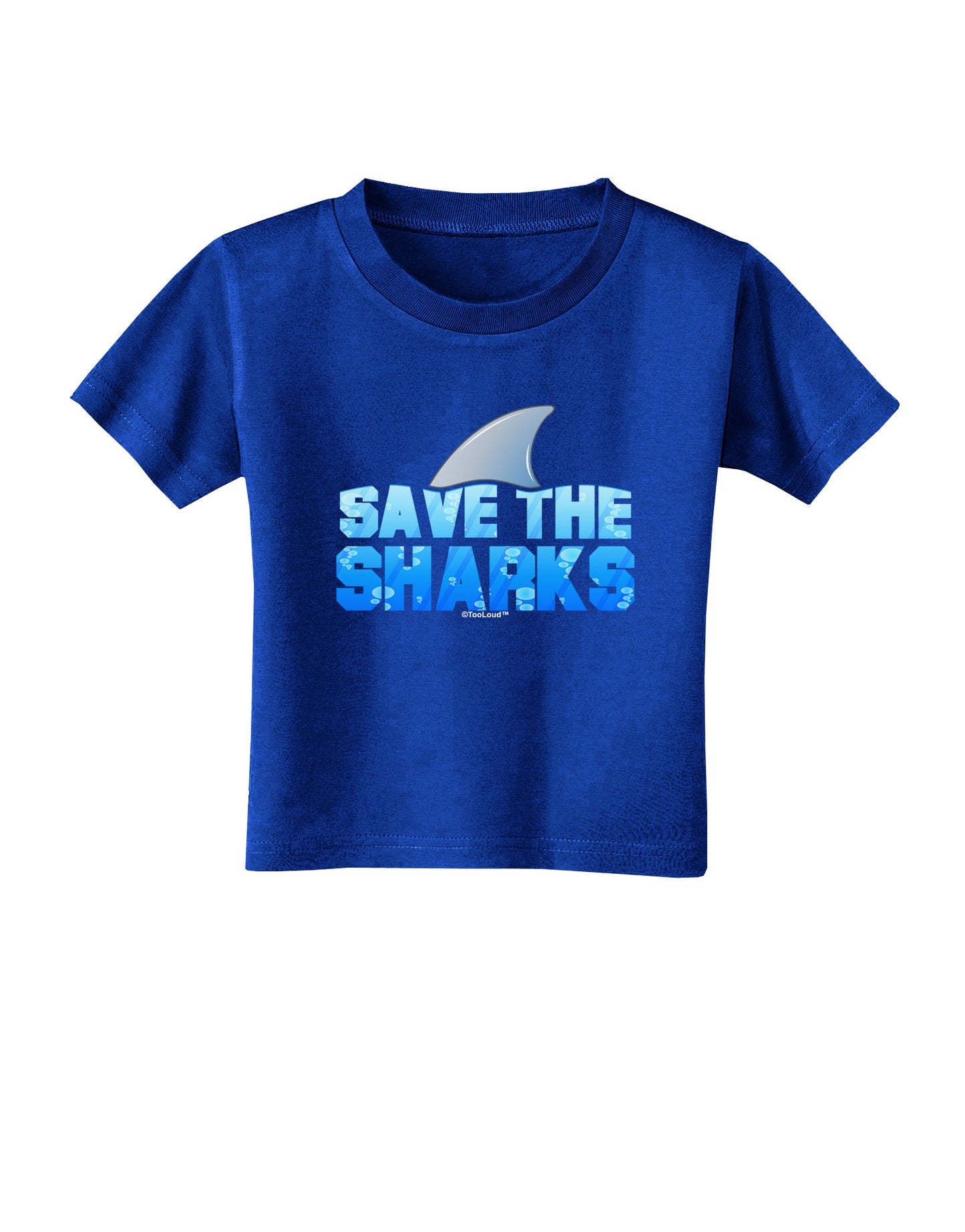 Save The Sharks - Fin Color Toddler T-Shirt Dark by TooLoud-Toddler T-Shirt-TooLoud-Royal-Blue-2T-Davson Sales