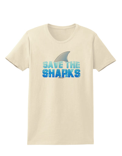 Save The Sharks - Fin Color Womens T-Shirt by TooLoud-Womens T-Shirt-TooLoud-Natural-X-Small-Davson Sales