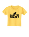 Save The Sharks - Fin Toddler T-Shirt-Toddler T-Shirt-TooLoud-Yellow-2T-Davson Sales