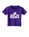 Save The Sharks - Fin Toddler T-Shirt Dark-Toddler T-Shirt-TooLoud-Purple-2T-Davson Sales