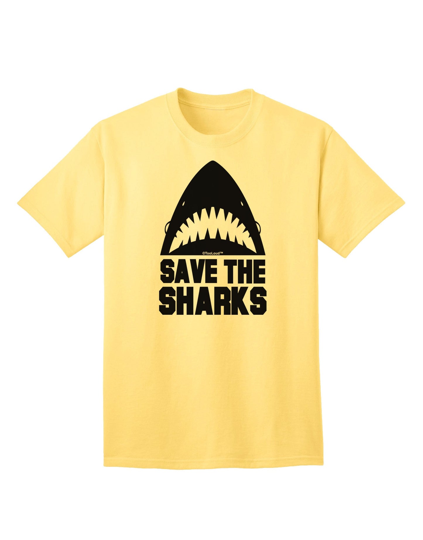 Save The Sharks - Premium Adult T-Shirt Collection-Mens T-shirts-TooLoud-Yellow-Small-Davson Sales