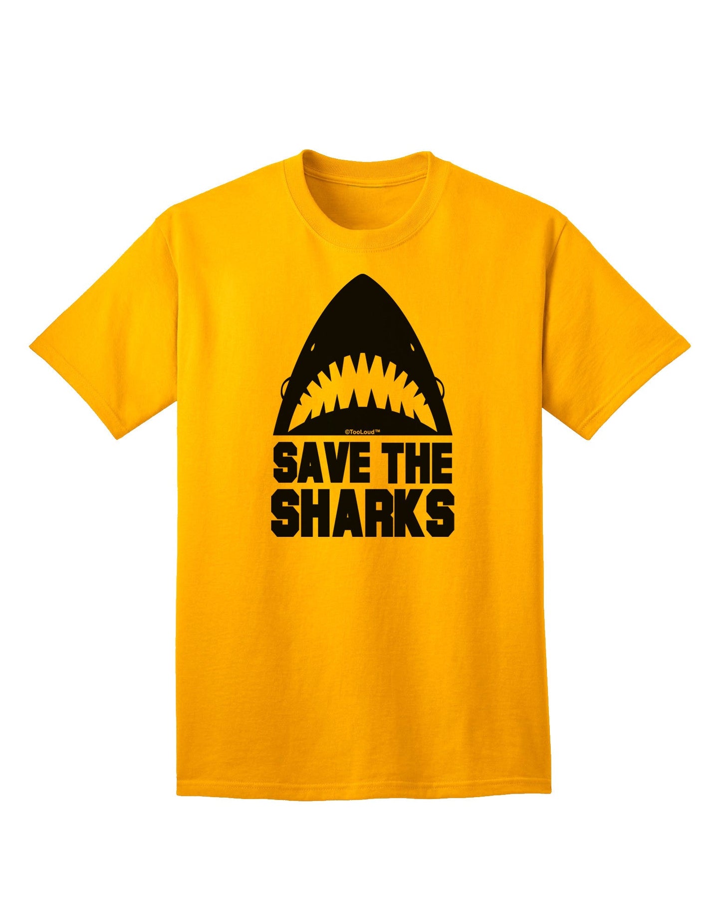 Save The Sharks - Premium Adult T-Shirt Collection-Mens T-shirts-TooLoud-Gold-Small-Davson Sales