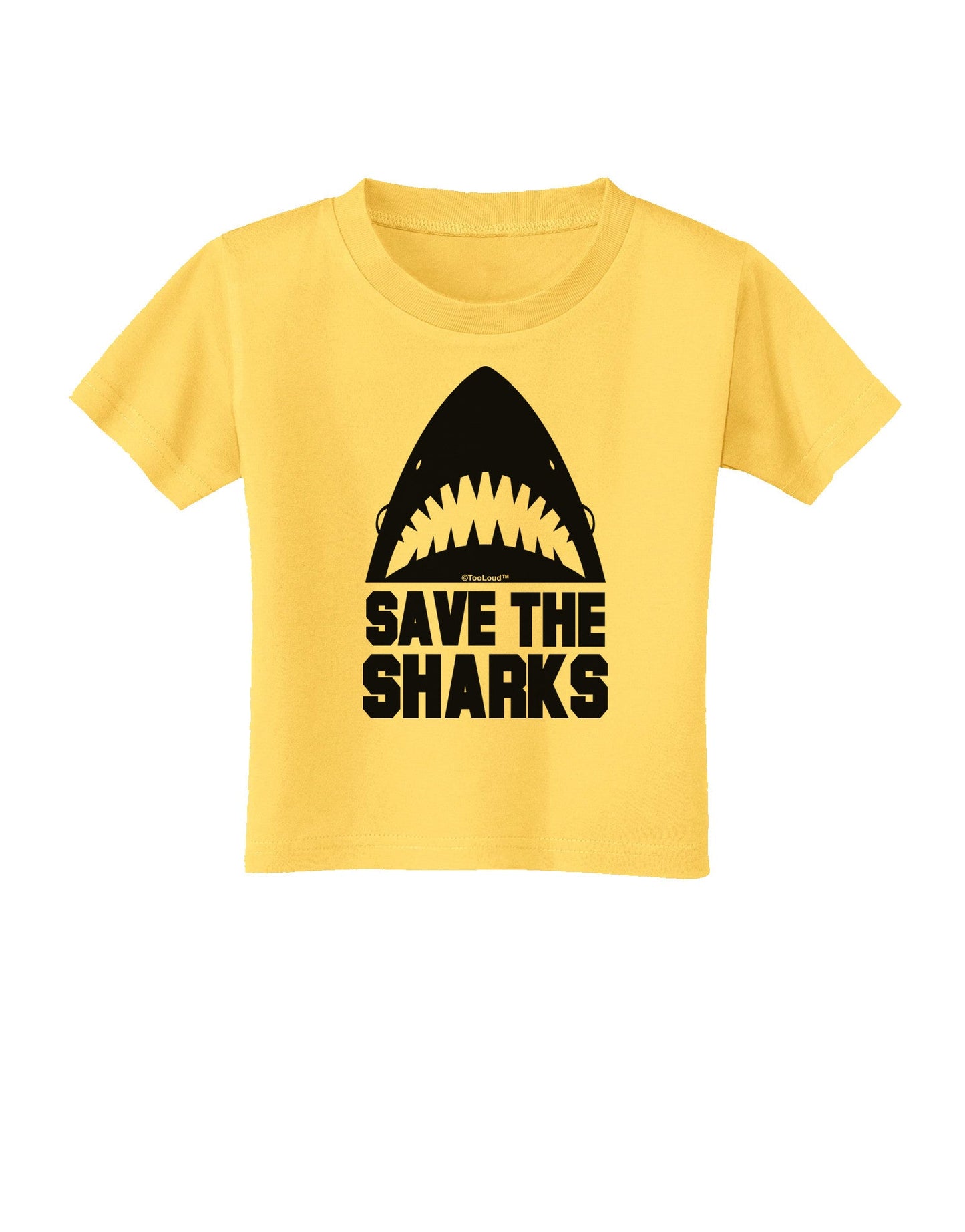 Save The Sharks Toddler T-Shirt-Toddler T-Shirt-TooLoud-Yellow-2T-Davson Sales