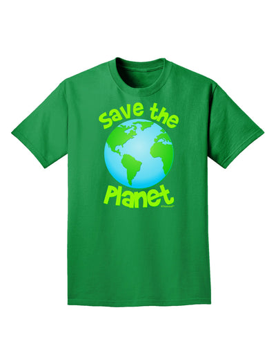 Save the Planet - Earth Adult Dark T-Shirt-Mens T-Shirt-TooLoud-Kelly-Green-Small-Davson Sales