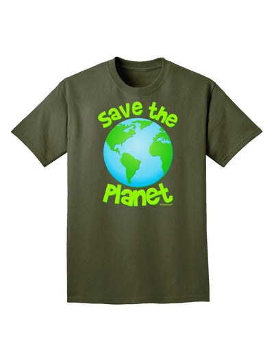 Save the Planet - Earth Adult Dark T-Shirt-Mens T-Shirt-TooLoud-Military-Green-Small-Davson Sales