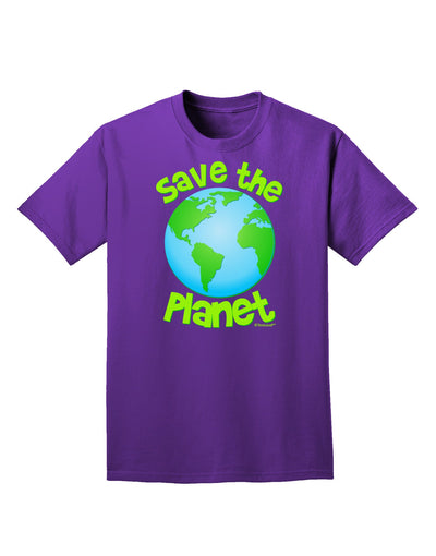 Save the Planet - Earth Adult Dark T-Shirt-Mens T-Shirt-TooLoud-Purple-Small-Davson Sales