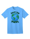 Save the Planet - Earth Adult T-Shirt-Mens T-Shirt-TooLoud-Aquatic-Blue-Small-Davson Sales