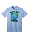 Save the Planet - Earth Adult T-Shirt-Mens T-Shirt-TooLoud-Light-Blue-Small-Davson Sales