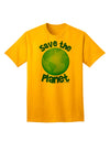 Save the Planet - Earth Adult T-Shirt-Mens T-Shirt-TooLoud-Gold-Small-Davson Sales