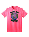 Save the Planet - Earth Adult T-Shirt-Mens T-Shirt-TooLoud-Neon-Pink-Small-Davson Sales