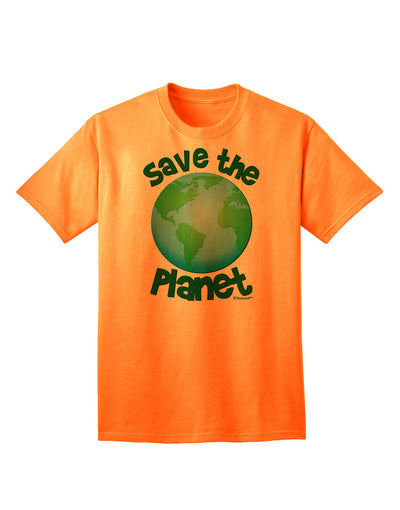 Save the Planet - Earth Adult T-Shirt-Mens T-Shirt-TooLoud-Neon-Orange-Small-Davson Sales