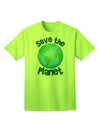 Save the Planet - Earth Adult T-Shirt-Mens T-Shirt-TooLoud-Neon-Green-Small-Davson Sales