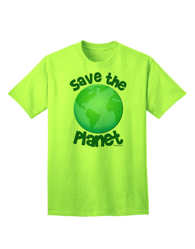 Save the Planet - Earth Adult T-Shirt-Mens T-Shirt-TooLoud-Neon-Green-Small-Davson Sales