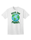 Save the Planet - Earth Adult T-Shirt-Mens T-Shirt-TooLoud-White-Small-Davson Sales