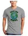 Save the Planet - Earth Adult V-Neck T-shirt-Mens V-Neck T-Shirt-TooLoud-HeatherGray-Small-Davson Sales