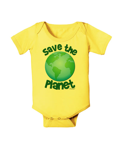 Save the Planet - Earth Baby Romper Bodysuit-Baby Romper-TooLoud-Yellow-06-Months-Davson Sales