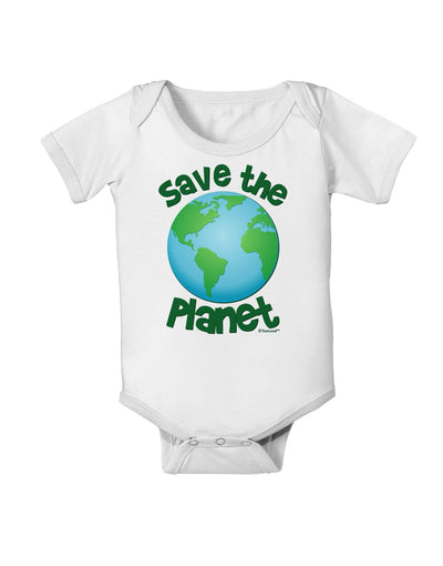 Save the Planet - Earth Baby Romper Bodysuit-Baby Romper-TooLoud-White-06-Months-Davson Sales