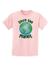 Save the Planet - Earth Childrens T-Shirt-Childrens T-Shirt-TooLoud-PalePink-X-Small-Davson Sales