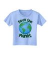 Save the Planet - Earth Toddler T-Shirt-Toddler T-Shirt-TooLoud-Aquatic-Blue-2T-Davson Sales