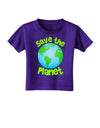 Save the Planet - Earth Toddler T-Shirt Dark-Toddler T-Shirt-TooLoud-Purple-2T-Davson Sales