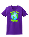 Save the Planet - Earth Womens Dark T-Shirt-TooLoud-Purple-X-Small-Davson Sales