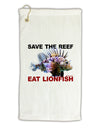 Save the Reef - Eat Lionfish Micro Terry Gromet Golf Towel 11&#x22;x19-Golf Towel-TooLoud-White-Davson Sales