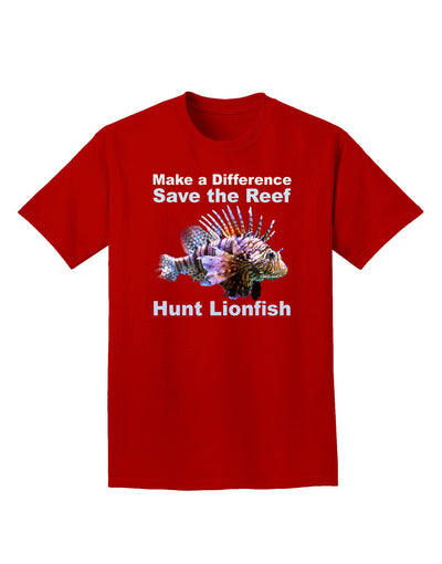 Save the Reef - Hunt Lionfish Adult Dark T-Shirt-Mens T-Shirt-TooLoud-Red-Small-Davson Sales