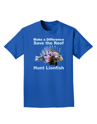 Save the Reef - Hunt Lionfish Adult Dark T-Shirt-Mens T-Shirt-TooLoud-Royal-Blue-Small-Davson Sales