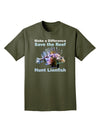 Save the Reef - Hunt Lionfish Adult Dark T-Shirt-Mens T-Shirt-TooLoud-Military-Green-Small-Davson Sales