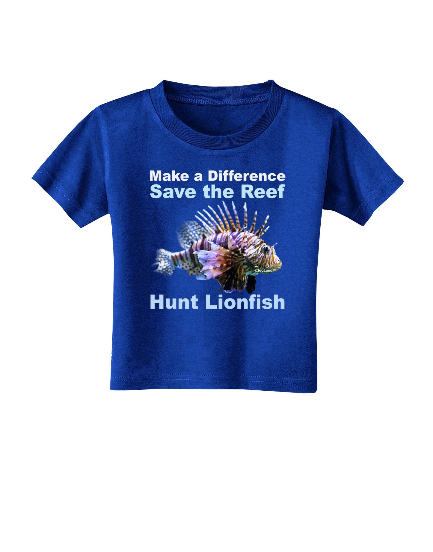 Save the Reef - Hunt Lionfish Toddler T-Shirt Dark by TooLoud-Toddler T-Shirt-TooLoud-Royal-Blue-2T-Davson Sales