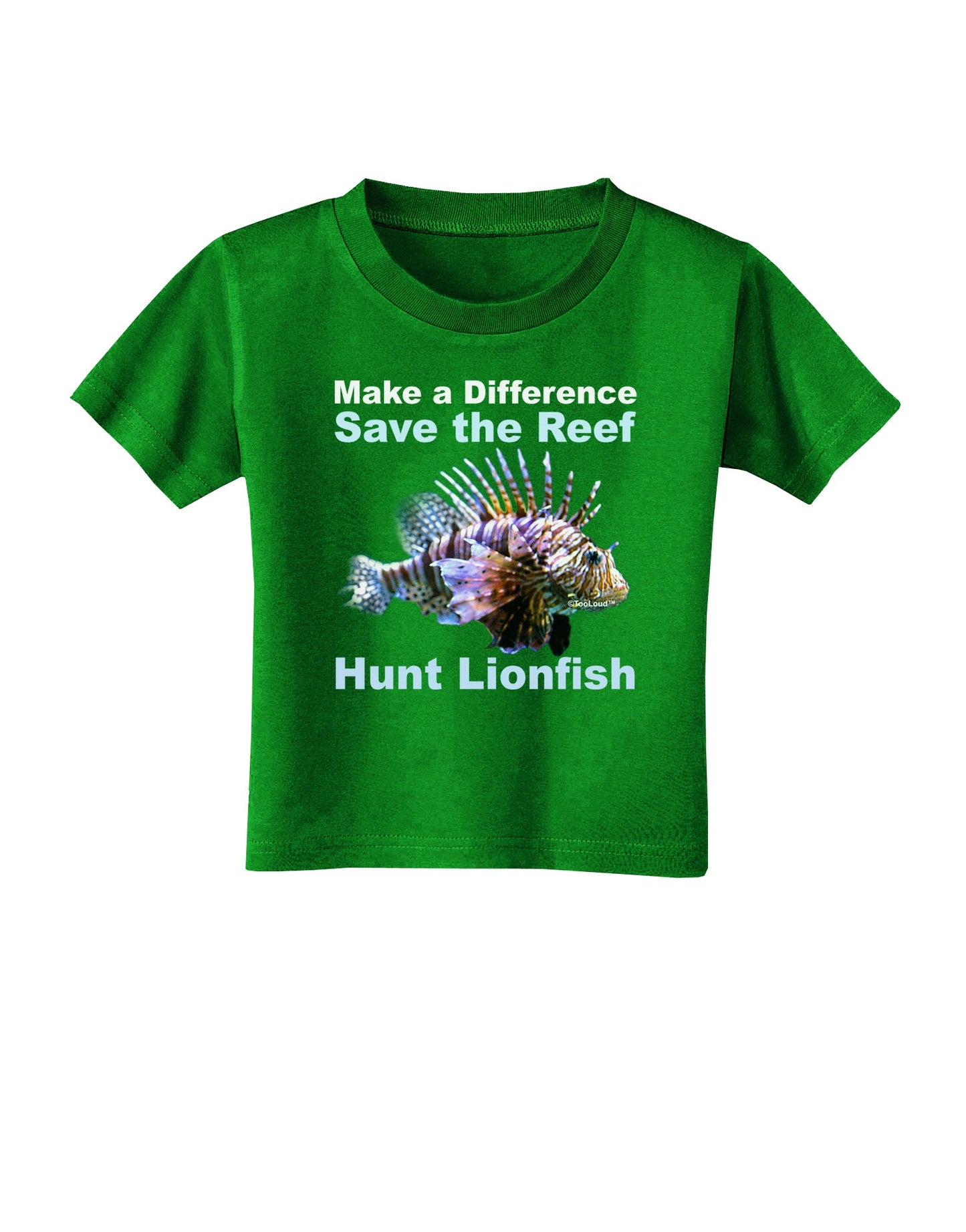 Save the Reef - Hunt Lionfish Toddler T-Shirt Dark by TooLoud-Toddler T-Shirt-TooLoud-Clover-Green-2T-Davson Sales