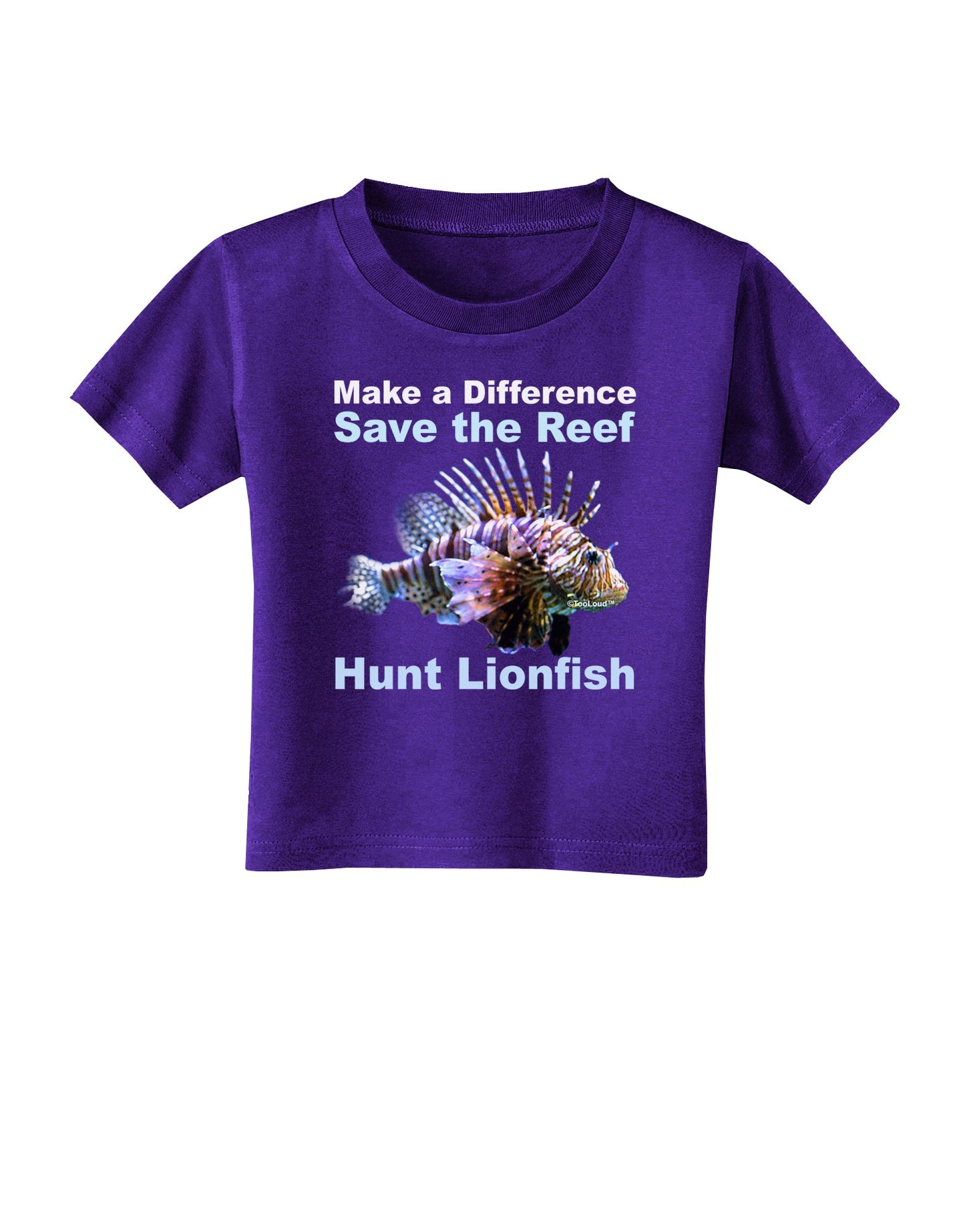 Save the Reef - Hunt Lionfish Toddler T-Shirt Dark by TooLoud-Toddler T-Shirt-TooLoud-Purple-2T-Davson Sales