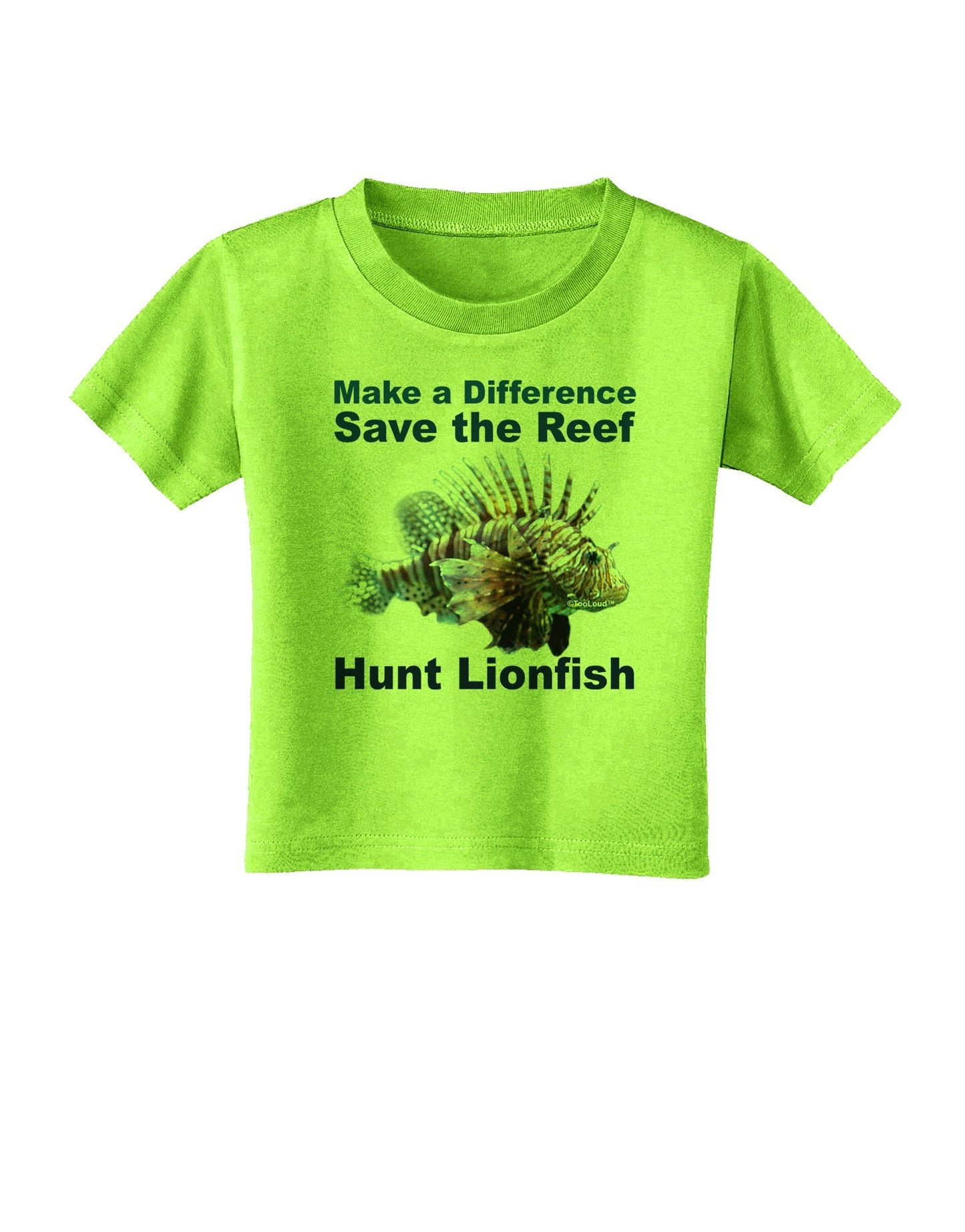 Save the Reef - Hunt Lionfish Toddler T-Shirt by TooLoud-Toddler T-Shirt-TooLoud-Lime-Green-2T-Davson Sales