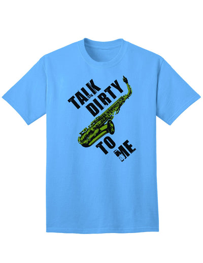 Saxophone-themed Adult T-Shirt with a Playful Twist-Mens T-shirts-TooLoud-Aquatic-Blue-Small-Davson Sales