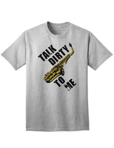 Saxophone-themed Adult T-Shirt with a Playful Twist-Mens T-shirts-TooLoud-AshGray-Small-Davson Sales