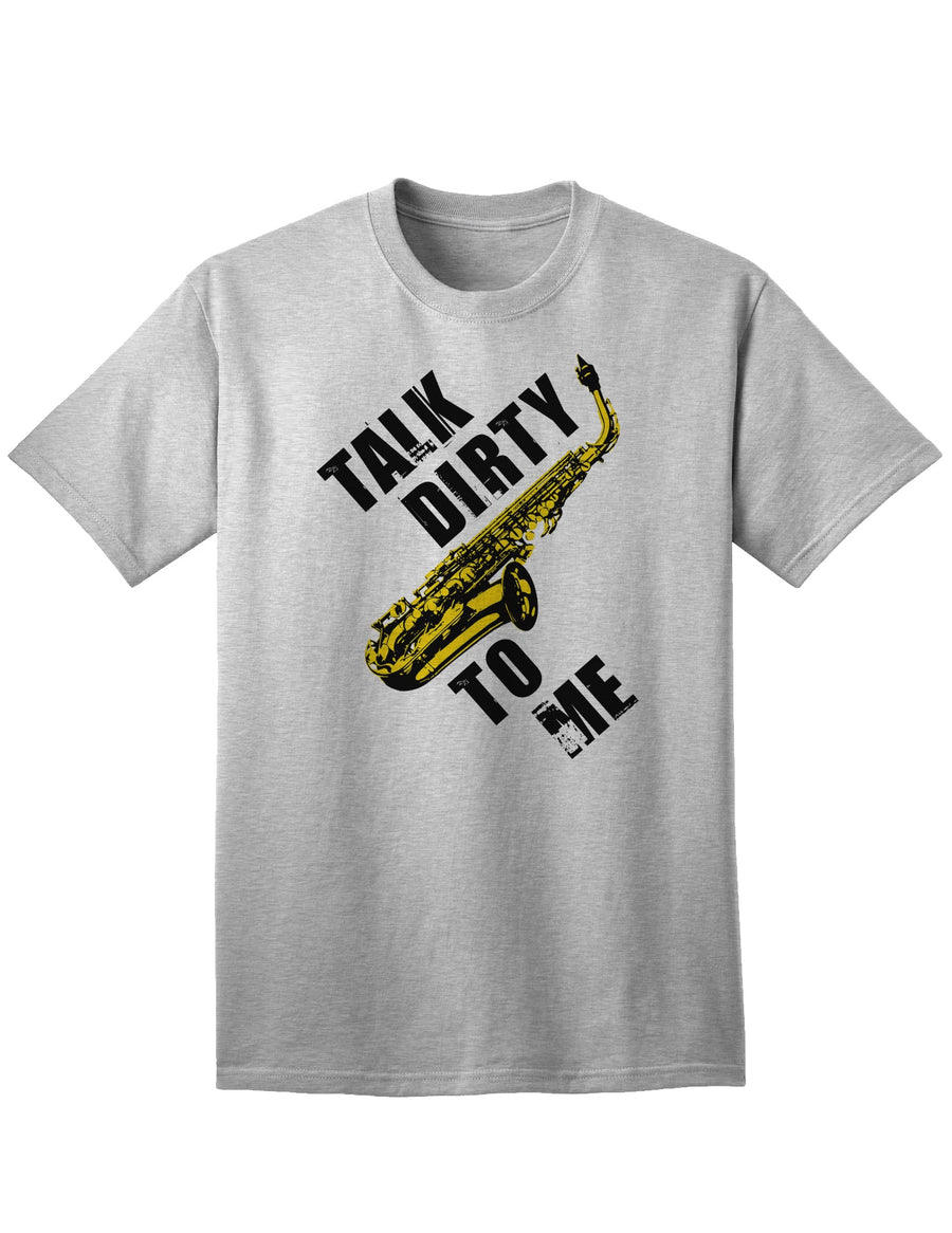 Saxophone-themed Adult T-Shirt with a Playful Twist-Mens T-shirts-TooLoud-White-Small-Davson Sales