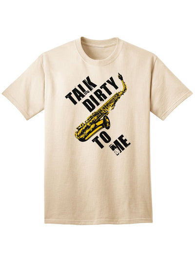 Saxophone-themed Adult T-Shirt with a Playful Twist-Mens T-shirts-TooLoud-Natural-Small-Davson Sales