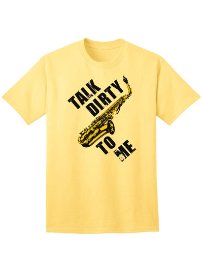 Saxophone-themed Adult T-Shirt with a Playful Twist-Mens T-shirts-TooLoud-Yellow-Small-Davson Sales