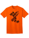 Saxophone-themed Adult T-Shirt with a Playful Twist-Mens T-shirts-TooLoud-Orange-Small-Davson Sales