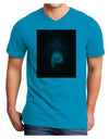 Scary Black Bear Adult V-Neck T-shirt-Mens V-Neck T-Shirt-TooLoud-Turquoise-Small-Davson Sales