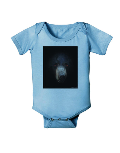 Scary Black Bear Baby Romper Bodysuit-Baby Romper-TooLoud-LightBlue-06-Months-Davson Sales