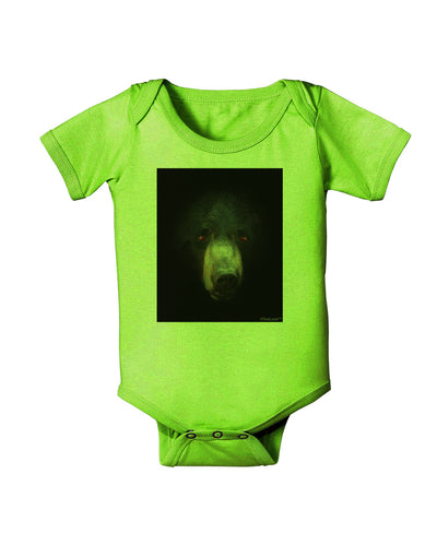 Scary Black Bear Baby Romper Bodysuit-Baby Romper-TooLoud-Lime-06-Months-Davson Sales