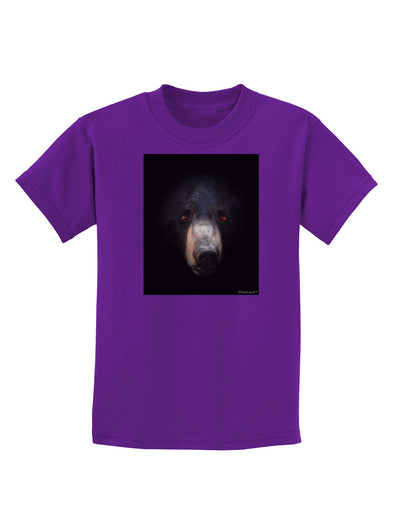 Scary Black Bear Childrens Dark T-Shirt-Childrens T-Shirt-TooLoud-Purple-X-Small-Davson Sales