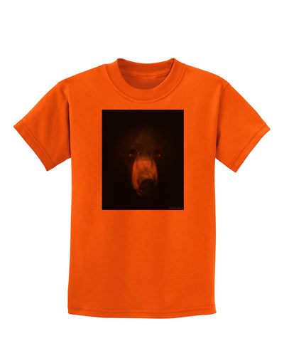 Scary Black Bear Childrens T-Shirt-Childrens T-Shirt-TooLoud-Orange-X-Small-Davson Sales